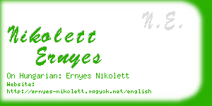 nikolett ernyes business card